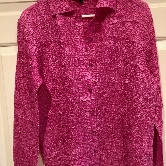 crinkly pink blouse - Picture 1 of 1
